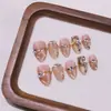 Luz y Sombra Flotantes Uñas Portátiles de Fototerapia Hechas a Mano Puras para Otoño e Invierno, Uñas Portátiles de Lujo Brillante Chapadas en Oro Puro Deseo Celebridad de Internet