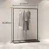 Estante de Ropa Simple de Hierro Exhibidor para Tienda de Ropa de Hombre y Mujer Colgador Colgante de Piso Estante Lateral para Colgar Ropa