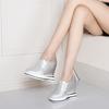 Zapatos Casuales para Mujer de Tacón Ultra Alto de 12 cm, Nuevo Estilo Otoño, Suela Gruesa, Ocultos para Aumentar la Altura, Zapatos de Boca Profunda
