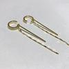 Shake Tone Mismo Estilo Circonita Micro-incrustada C Borla Clip para Oreja Hueso Diseño Nicho Femenino Clip para Oreja Simple sin Agujeros