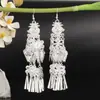 Pendientes de Pavo Real para Minorías Étnicas, Regalos Retro de Plata Miao Estilo Étnico, Accesorios de Pendientes Vintage de Imitación Plata