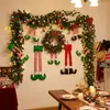Colgante Creativo de Navidad Piernas de Santa Adorno para Coche Decoración de Atmósfera Navideña Suministros Decorativos Festivos