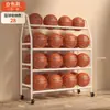 Estante de Almacenamiento para Baloncesto Escuela Jardín de Infancia Estante para Baloncesto Móvil Estante para Balones de Exterior Baloncesto Voleibol Fútbol Estante de Almacenamiento para Baloncesto