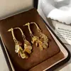 Pendientes Únicos de Diseñador con Lentejuelas y Borlas de Trigo, Elegantes Pendientes de Estilo Minimalista de Lujo Ligero con Personalidad para Mujeres