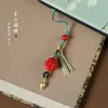 Série Corrente Nacional Vermelho Cinábrio Buda Maitreya Corrente de Celular Enfeites Pendentes Retrô Festivo Ano Novo Vermelho Resistente a Quedas Dourado Púrpura Cordão de Areia