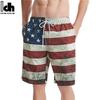 Pantalones de playa para hombre comercio exterior transfronterizo shorts bandera americana pantalones de cinco puntos deportivos secado rápido producción de patrones personalizable