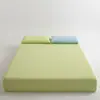 Juego de tres piezas de sábana bajera ajustada Sam, modelo idéntico, clase A, nylon de seda helada, refrescante, funda de colchón de seda helada, protector de colchón a prueba de polvo de cobertura completa, pieza individual 3