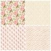 Paquete de 12 hojas para álbum de fotos DIY, papel recortado, papel para manualidades, papel con estampado floral rosa para el día de San Valentín