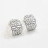Brinco de Orelha Exagerado com Padrão Vazado Clássico Europeu e Americano Sol Nuvem Elegante Brincos Versáteis Clipe de Orelha Brincos Studs Joias para Mulheres