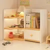 Estantería de esquina para escritorio, estante simple para escritorio de dormitorio estudiantil, pequeño armario de almacenamiento multicapa para estación de trabajo de oficina