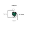 Plata S925 Diamante Colgante Pequeño Corazón Pulsera de Perlas Colgante en Forma de Corazón Accesorios de Cuerda Trenzada Hechos a Mano DIY 8mm