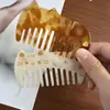 Peine de Acetato Coreano de Dientes Anchos, Peine Retro Lindo de Gato, Peine Portátil con Estampado de Leopardo Antiestático