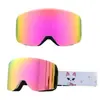 Óculos de Esqui Galvanizados Abrangentes com Camada Dupla Anti-Embaçante e Anti-Cegueira de Neve, Óculos de Neve Compatíveis com Lentes de Grau/Hx41 para Crianças