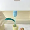 Flor de Tulipan Terminada Transfronteriza Flor Tejida a Mano Flor de Lana al por Mayor Ramo de Flores Regalo Creativo Regalo del Día de la Madre