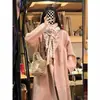 Abrigo de Lana Rosa Mujer 2024 Otoño Invierno Nuevo Estilo Abrigo de Lana Estilo Hepburn Petite Estilo Coreano Invierno Espesado