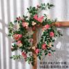 Enredadera de Rosas Artificiales Guirnalda Roja para Envolver Alrededor de Ventanas, Decoración del Hogar para Sala de Estar, Planta Cubre Pared
