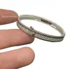 Pulseira de Diamante Inteira com Borda de Contas Rolantes V Ouro Acabamento Fino Estilo Versátil de Moda de Luxo Leve Europeu e Americano Pulseira de Contas para Mulheres Direto do Fabricante