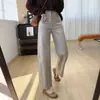 ¡Pantalones imprescindibles para figura de pera! Jeans estrechos de tiro alto y corte ajustado con pierna curva para mujer, pantalones otoño para petite, pantalones de pierna ancha