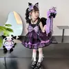 Vestido de Cumpleaños de Kuromi Vestido de Princesa de Dibujos Animados Vestido Hinchado de Halloween Calabaza Lolita Vestido Infantil
