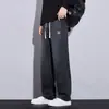 Pantalones Casuales Largos Rectos de Pierna Ancha con Cordón Elástico de Tencel Lyocell para Hombre Otoño/Invierno 2026