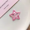 Presilha de cabelo estrela Y2K para mulheres, presilha lateral brilhante para franja, presilha BB estrela de cinco pontas, presilha fofa, acessório de cabelo infantil