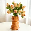 Florero de Cerámica Estilo Ins Capibara Arreglo Floral Decoración para Flores Frescas, Flores Secas, Hidroponía, Mesa de Comedor, Sala de Estar, Adorno de Entrada