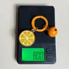 Llavero colorido de frutas con cascabeles, sandía, granada, guayaba, colgante de juguete de comida en miniatura, accesorio versátil para bolso