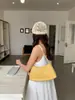 Otoño e Invierno Coreano Nicho Versátil Ropa de Trabajo Bolso Tejido de PU Hecho a Mano Estilo Vacaciones Francesas Cesta de Verduras Bolso de Hombro Único