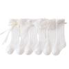 [Estrictamente Seleccionados] Calcetines Anti-Mosquitos Calcetines de Bebé con Lazo Calcetines de Malla para Bebé de Verano Calcetines Largos de Encaje de Princesa Lolita