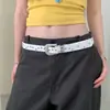 Cinto Fino Estrela Y2K Americano Retrô para Mulheres com Toque de Luxo, Adequado para Saias e Jeans, com um Estilo de Cinto Preppy
