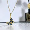 Versa Livro Vermelho de Capuz Pingente Costura Fogo Folheado a Ouro 18K Zircônio Brilhante Diamante Colar Brincos Borboleta Multi-dobrável
