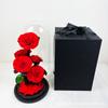 Adornos de cristal con forma de flor eterna del Gran Príncipe, cinco flores reales, rosa, caja de regalo del Principito, San Valentín y Navidad.