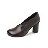 Sandalias de Piel de Oveja Francesas con Tacón Grueso y Punta Cerrada para Mujer, Versátiles Zapatos de Tacón Alto de Verano con Espalda Descubierta, Mary Janes de Boca Baja para Mujer