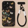 Cordón de Mariposa de Colores Adecuado para Funda de Teléfono Apple 17Pm iPhone 15 Silicona 16 Nuevo Modelo para Mujer 14 Agujero Fino 18