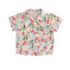 Traje de verano para niñas 2025, nueva camisa para niños, estilo occidental de verano, manga corta, estilo occidental, ropa de moda de dos piezas para bebés.