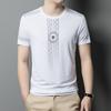 Camiseta de manga corta para hombre, seda de hielo, modal, europea, secado rápido, moderna, estampada, Ins, camiseta de media manga, explosiones de TikTok, ropa para hombre