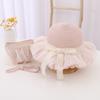 Sombrero de Sol de Verano para Mujer con Encaje y Perlas, Sombrero de Sol de Princesa para Playa, Sombrero de Sol Grande con Flor, Sombrero de Paja para Niñas, Sombrero de Pescador para Bebé