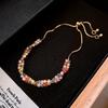 Pulsera Colorida Cruz Torcida Zircón Dibujable Corea del Sur Pulsera Personalizada Luz Lujo Pulsera de Alta Gama