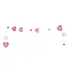 Guirnaldas decorativas de corazón tricolor cosidas transfronterizas suministros para fiestas decoraciones cosidas accesorios para fiestas
