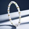 Pulsera de Acero de Titanio Nueva Simple de Venta Caliente Transfronteriza Europea y Americana Pulsera de Acero Inoxidable Brillante Bambú Oro 18K Al por Mayor