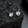 Pendientes de Racimo Completamente Diamantados de Nuevo Estilo Transfronterizos para Hombres, Modernos y Versátiles, Pendientes de Flor de Iris de Alta Gama en Forma de Cruz para Mujeres