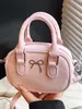 2025 Nova Mini Bolsa Transversal Portátil Pequena de Boliche para Mulheres Bolsa Feminina Bolsa Pequena Moderna de Alto Nível