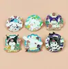 Broche Criativo de Cão de Canela Kuromi Forma de Desenho Animado Fofo Emblema de Liga Design de Gotejamento de Óleo Acessórios para Roupas Bolsas