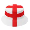 Este sombrero de pescador plegable unisex con estampado de bandera ofrece protección solar para los aficionados al deporte en eventos de partidos al aire libre.