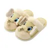 Zapatillas de Algodón para Mujer Little Elephant Home, Uso en el Hogar del Dormitorio de Pareja en Invierno, Forradas de Felpa, Cálidas Zapatillas Peludas de Dibujos Animados para Hombre en Invierno