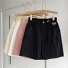 Shorts Jeans Cinco Pontos Feminino 2025 Verão Nova Chegada Cintura Alta Solto Versátil plus size Perna Larga Emagrecedor Elástico Calças Casuais