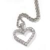 Collar Hip-Hop Colgante de Amor Creativo Personalizado Verano para Mujer Set de Cobre Zircón Joyería Estilo Ins Sentido de Alta Gama Nicho