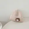 Gorro de punto con retazos de muñeca, moderno y versátil, gorro de lana transfronterizo para niños, nuevo gorro de punto cálido de otoño e invierno para niños