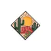 Broche Retro Americano para Exteriores Insignia de Camping Viaje Cactus Chica Vaquera Cámara Estilo Occidental Accesorios para Vestir