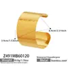 Pulsera Ancha de Diseño Amazon Fashion, Simple y Única, Banda para el Brazo Audaz y Versátil, Acero Inoxidable Chapado en Oro de 18 Quilates